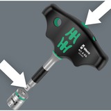 Wera 411 A RA T-greep adapterschroevendraaier met ratelfunctie, 1/4" Zwart/groen