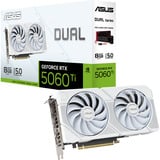 ASUS DUAL GeForce RTX 5060 Ti WHITE 8G grafische kaart Wit, 3x DisplayPort, 1x HDMI