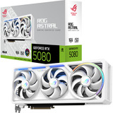 ASUS GeForce RTX 5080 ROG ASTRAL GAMING WHITE Edition grafische kaart Wit, DLSS 4, 3x DisplayPort, 1x HDMI 2.1