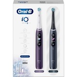 Braun Oral-B iO Series 8 Duo elektrische tandenborstel Paars/zwart