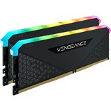 Corsair 64 GB DDR4-3600 Kit werkgeheugen Zwart, CMG64GX4M2D3600C18, Vengeance RGB RS, XMP 2.0