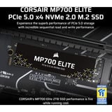 Corsair MP700 ELITE 1 TB SSD Zwart, PCIe 5.0 x4 NVMe, M.2 2280, 3D TLC NAND