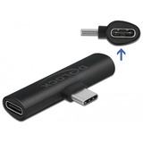 DeLOCK USB Type-C naar 2x USB Type-C DP Adapter Zwart