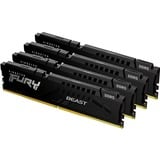 Kingston FURY 128 GB DDR5-5200 Quad-Kit werkgeheugen Zwart, KF552C40BBK4-128, Fury Beast, XMP