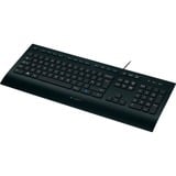 Logitech K280e toetsenbord Zwart, EU lay-out (QWERTY), Rubberdome
