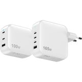 Sitecom 165W GaN Power Delivery oplader Wit, 3x USB-C, 1x USB-A