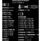 Wera 8100 SB 4 Zyklop Speed ratelset, 3/8" gereedschapsset Zwart/groen, 38-delig, speed ratel met draaibare kop