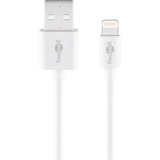 goobay Lightning USB charging and sync kabel Wit, 3 m