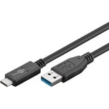 goobay USB-A naar USB-C 3.2 Gen 2 kabel Zwart, 1 meter