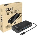 Club 3D USB Gen 1 Type-C 7-in-1 Hub usb-hub Zwart, 2x HDMI, 2x USB-A, 1x RJ-45, 1xUSB-C Gen 1. 100W