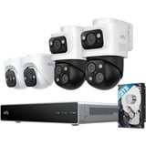 Eufy PoE NVR Security System S4 beveiligingscamera Wit, 2x bullet PTZ cameras + 2x Turret cameras