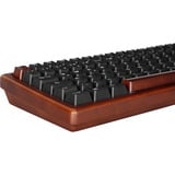 Sharkoon SKILLER SGK50 S3 Wood PBT RGB mechanisch gaming toetsenbord Houtkleur, BE lay-out (AZERTY), Gateron G Pro 3.0 Yellow, 75%, Hot-swappable