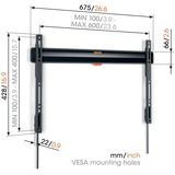 Vogels COMFORT TVM 3605 Platte tv-beugel wandmontage  Zwart, 40-100"