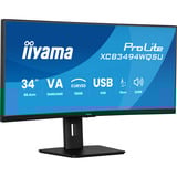 iiyama ProLite XCB3494WQSU-B1 34" Curved UltraWide monitor Zwart, HDMI, DisplayPort, USB, AMD Free-Sync