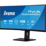 iiyama ProLite XCB3494WQSU-B1 34" Curved UltraWide monitor Zwart, HDMI, DisplayPort, USB, AMD Free-Sync