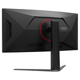 AOC CU34G4ZCA 34" Curved UltraWide gaming monitor Zwart/rood, HDMI, Displayport, USB-C, 250 Hz