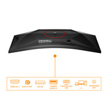 AOC CU34G4ZCA 34" Curved UltraWide gaming monitor Zwart/rood, HDMI, Displayport, USB-C, 250 Hz