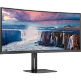 AOC CU34V5C/BK 34" Curved UltraWide monitor Zwart, HDMI, DisplayPort, Sound