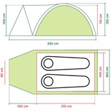 Coleman Darwin 2+ tent Groen/grijs