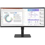 LG 34BQ77QC-B 34" Curved UltraWide monitor Zwart, 2x HDMI, 1x DP, USB-A, USB-C, HDR10, LAN, webcam, microfoon
