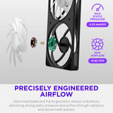 NZXT F140 RGB case fan Zwart, 140 x 140 x 25 mm, PWM