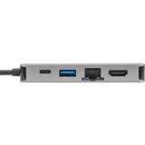 Targus USB-C DP Alt Mode Single Video 4K HDMI/VGA Docking Station Grijs, + 100W Power Delivery