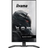 iiyama G-Master Black Hawk GB2441HSU-B1 23.8" gaming monitor Zwart, 144Hz, HDMI, DisplayPort, USB, Audio, AMD Free-Sync
