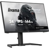 iiyama G-Master Black Hawk GB2441HSU-B1 23.8" gaming monitor Zwart, 144Hz, HDMI, DisplayPort, USB, Audio, AMD Free-Sync