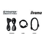 iiyama G-Master Black Hawk GB2441HSU-B1 23.8" gaming monitor Zwart, 144Hz, HDMI, DisplayPort, USB, Audio, AMD Free-Sync