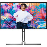 AOC U27U3CV 27" 4K UHD monitor Zwart/zilver, HDMI, DisplayPort, USB-hub, LAN, Audio
