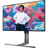 AOC U27U3CV 27" 4K UHD monitor Zwart/zilver, HDMI, DisplayPort, USB-hub, LAN, Audio