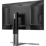 AOC U27U3CV 27" 4K UHD monitor Zwart/zilver, HDMI, DisplayPort, USB-hub, LAN, Audio