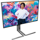 AOC U27U3CV 27" 4K Ultra HD monitor Zwart/zilver, 1x DisplayPort, 2x HDMI, 2x USB-C, 4x USB-A, 1x RJ-45