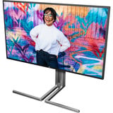 AOC U27U3CV 27" 4K Ultra HD monitor Zwart/zilver, 1x DisplayPort, 2x HDMI, 2x USB-C, 4x USB-A, 1x RJ-45