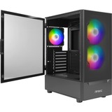 Antec NX410 midi tower behuizing Zwart | 3x USB-A | RGB | Tempered Glass