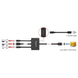 DeLOCK USB-C + HDMI + Mini-DisplayPort > HDMI adapter Zwart, 1,8 meter