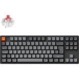 Keychron K8 Max-J1Z, toetsenbord Zwart, BE Lay-out, Keychron Super Red, RGB leds, 80%, Double-shot ABS, Hot-swappable, Bluetooth, 2.4GHz