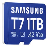 Samsung T7 microSD 1 TB geheugenkaart Blauw, UHS-I U3, Class 10, V30