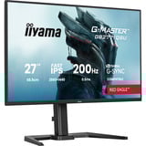 iiyama G-Master Red Eagle GB2771QSU-B1 27" gaming monitor Zwart, 200Hz, HDMI, DisplayPort, USB-C, Audio, NVIDIA G-Sync