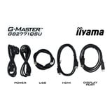 iiyama G-Master Red Eagle GB2771QSU-B1 27" gaming monitor Zwart, 200Hz, HDMI, DisplayPort, USB-C, Audio, NVIDIA G-Sync