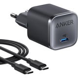 Anker 45W Nano wandoplader Zwart, 1x USB-C, met kabel