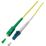 DSI OS2 simplex glasvezelkabel SC/APC-LC Geel/groen, 1 meter