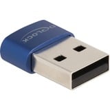 DeLOCK USB-A 2.0 naar USB-C adapter Blauw
