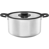 Fiskars Functional Form Pan 7,0 L roestvrij staal kookpan Roestvrij staal, 18/10 rvs | Deksel gehard glas met stoom- en kookcontrole