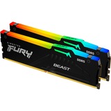 Kingston FURY 64 GB DDR5-5200 Kit werkgeheugen Zwart, KF552C36BBEAK2-64, Beast RGB, EXPO