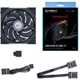 Lian Li UNI FAN TL 140 Reverse Black Single Pack case fan Zwart