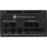 MSI MPG A850GS PCIE5, 850 Watt voeding  Zwart, 1x 12VHPWR, 3x PCIe, Kabelmanagement