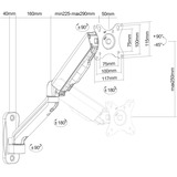 Neomounts WL70-450BL11 tv wandsteun wandmontage  Zwart