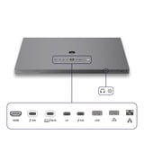 Philips Brilliance 27E3U7903 27" 5K Ultra HD monitor Grijs, 1x HDMI, 2x USB-C, 2x USB-A, 2x Thunderbolt, 1x RJ-45, Webcam