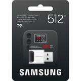 Samsung T9 microSD 512 GB geheugenkaart Zwart, UHS-I U3, Class 10, V30, incl. card reader